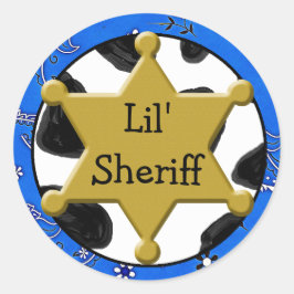 Rond Sticker d'insigne Lil Sheriff