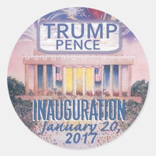 Rond Sticker d'investiture TRUMP