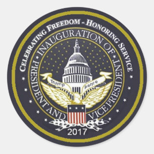 Rond Sticker d'investiture TRUMP