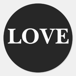 Rond Sticker d'invitation Love élégant