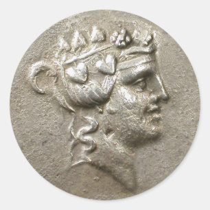 Rond Sticker Dionysus Tetradrachm