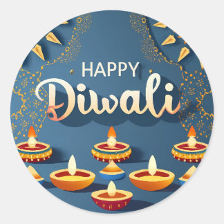 Rond sticker Diwali pour jeu cadeau