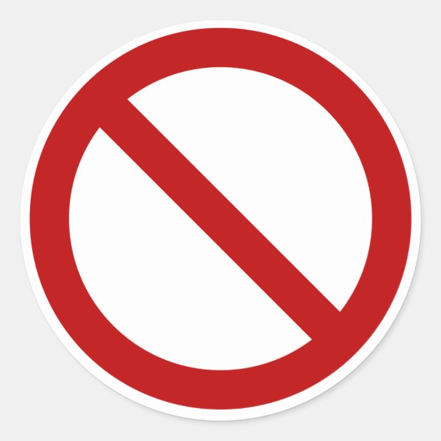 Rond Sticker do-it-yourself "Ban" (Devant)