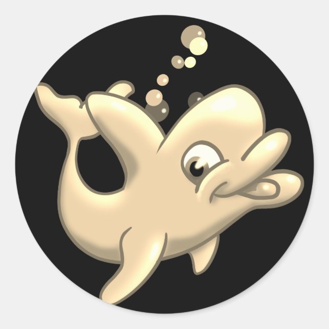 Rond Sticker Dolphin Classic Round (Devant)