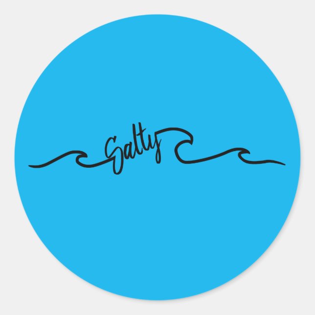 Rond Sticker d'onde d'océan salé (Devant)