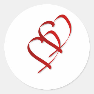 Rond Sticker double coeur