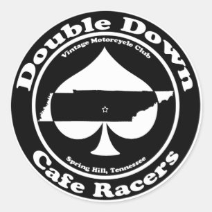 Rond Sticker Double Down Cafe Race