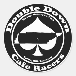 Rond Sticker Double Down Cafe Race