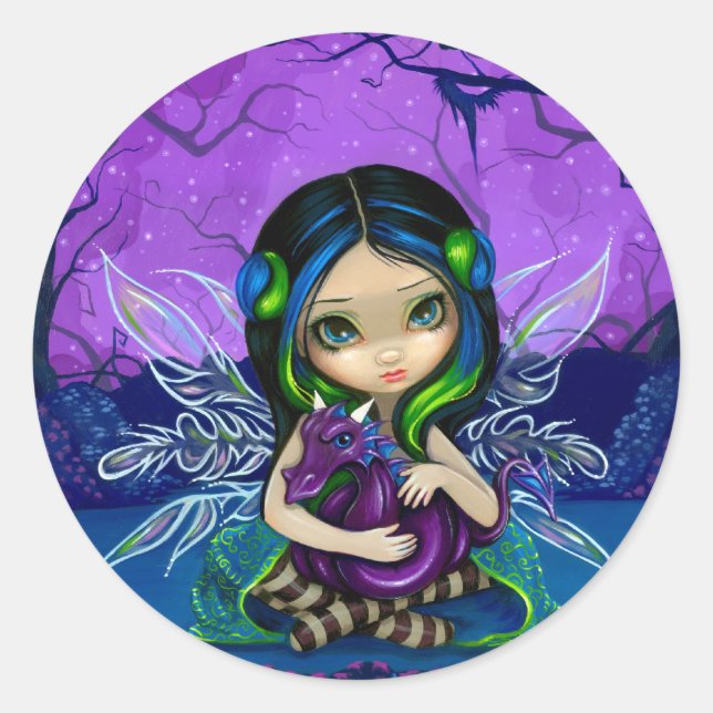Rond Sticker "Dragonling Garden II" (Devant)