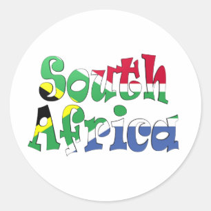 Rond Sticker Drapeau Afrique du Sud