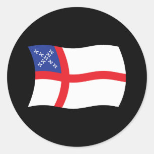 Rond Sticker Drapeau De L'Église Épiscopale Américaine