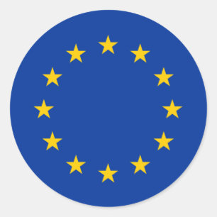 Rond Sticker drapeau de l'Union européenne