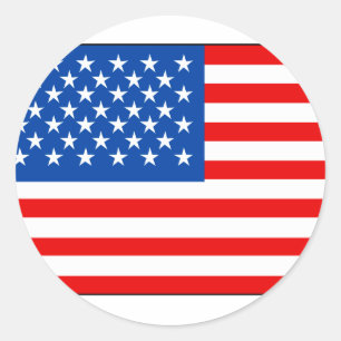 Rond Sticker Drapeau des États-Unis