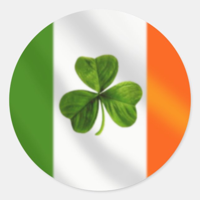 Rond Sticker drapeau d'Irlande (Devant)