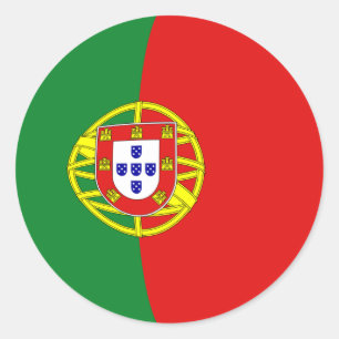 Rond Sticker Drapeau Fisheye Portugal