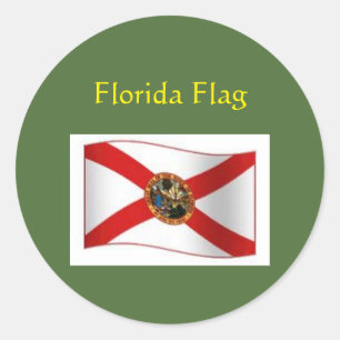 Rond Sticker Drapeau Floride