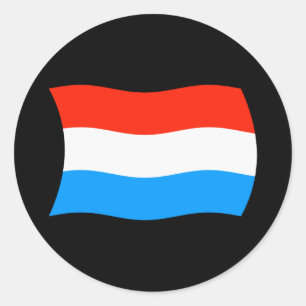 Rond Sticker Drapeau Luxembourg