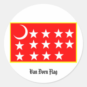 Rond Sticker Drapeau Van Dorn