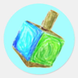 Rond Sticker Driedel Bleu