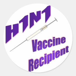 Rond Sticker du bénéficiaire du vaccin H1N1