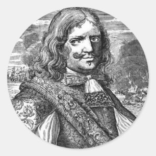 Rond Sticker du capitaine Pirate Morgan