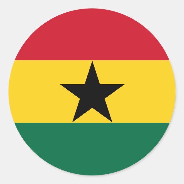 Rond Sticker du drapeau du Ghana (Devant)