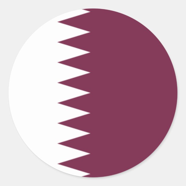 Rond Sticker du drapeau du Qatar (Devant)
