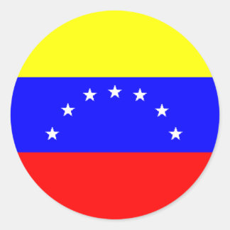 Rond Sticker du drapeau du Venezuela
