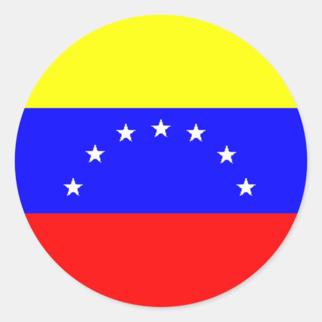 Rond Sticker du drapeau du Venezuela (Devant)