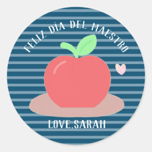 Rond Sticker du jour d'appréciation de l'enseignant esp