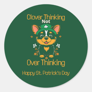 Rond Sticker du jour Saint-Patrick de Corgi