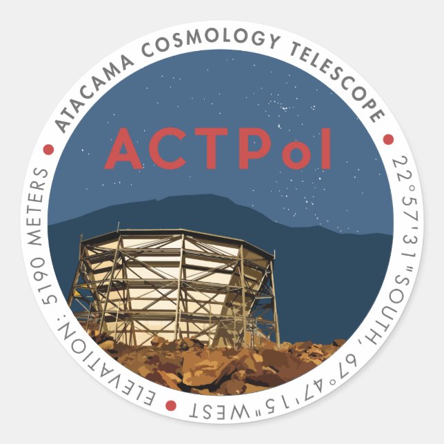 Rond Sticker du logo ACTPol (Devant)