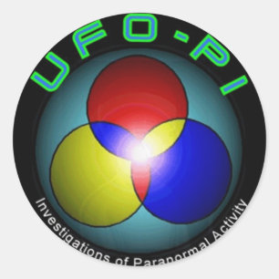Rond Sticker du logo de triade UFO-PI
