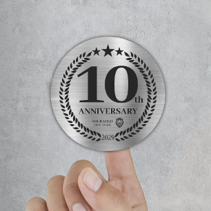 Rond Sticker du logo d'entreprise du 10e anniversaire d