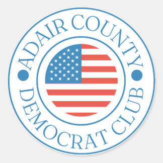 Rond Sticker du logo du club démocrate du comté d'Adair