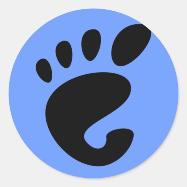Rond Sticker du logo GNOME Footprint (Devant)