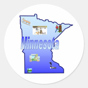 Rond Sticker du Minnesota