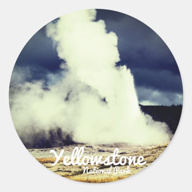 Rond Sticker du parc national Yellowstone (Devant)
