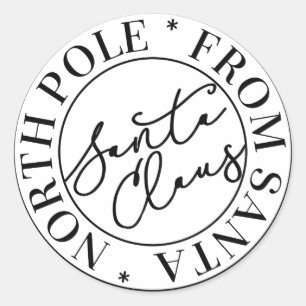 Rond Sticker du pôle Nord du Père Noël