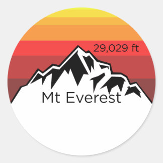 Rond sticker du sommet de l'Everest