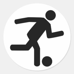Rond Sticker du symbole de football