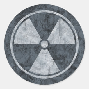 Rond Sticker du symbole de rayonnement en détresse