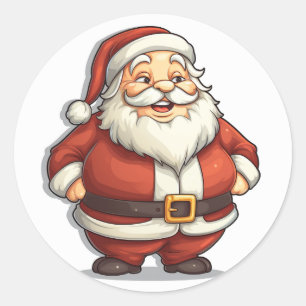 Rond Sticker du ventre de fête du Père Noël