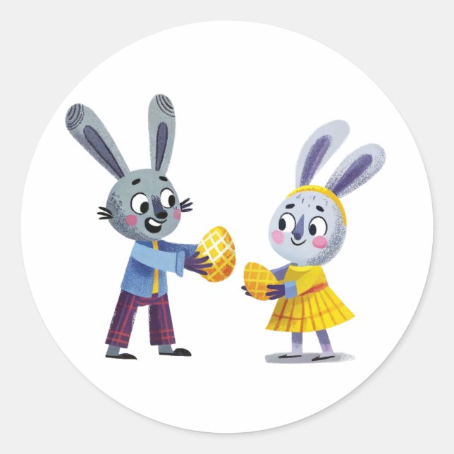 Rond Sticker Easter Bunny Exchange (Devant)