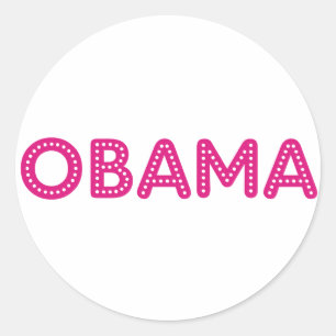 Rond Sticker Éclairé Obama !