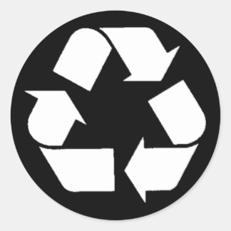 Rond Sticker EcoFlair - Recycle.