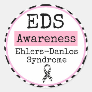 Rond Sticker EDS pour Black and White Ehlers-Danlos