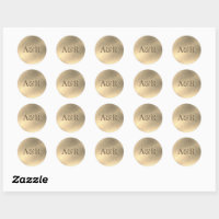 Sticker effet or monogramme,