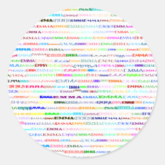 Rond Sticker Emma Text Design II