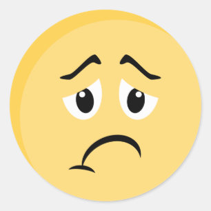 Rond Sticker Emoji triste